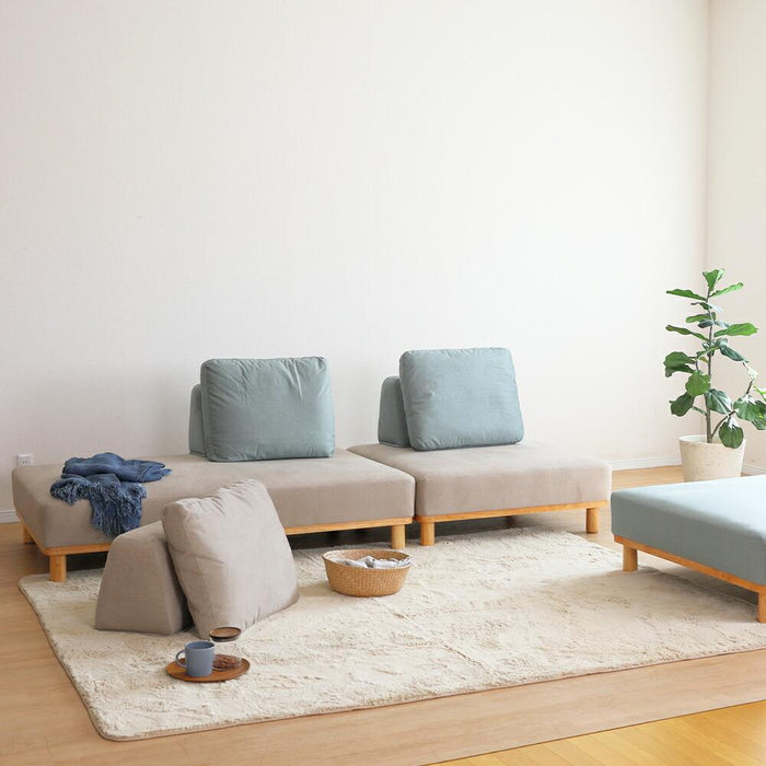 ユニットソファ ブロックソファ カウチソファ アームレスソファ ベンチソファ 2Pソファ 2人掛け リビングソファ sofa チェア 脚付 ブラウン ベージュ カーキ グリーン ネイビー ブルー 緑 茶 青 色 パステル 北欧風 ナチュラル シンプル モダン 椅子 組み合わせ