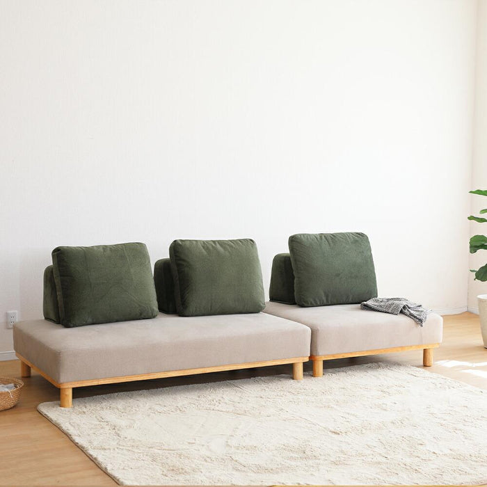 ユニットソファ ブロックソファ カウチソファ アームレスソファ ベンチソファ 2Pソファ 2人掛け リビングソファ sofa チェア 脚付 ブラウン ベージュ カーキ グリーン ネイビー ブルー 緑 茶 青 色 パステル 北欧風 ナチュラル シンプル モダン 椅子 組み合わせ