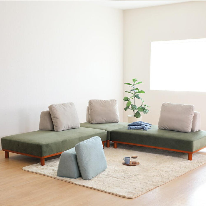ユニットソファ ブロックソファ カウチソファ アームレスソファ ベンチソファ 2Pソファ 2人掛け リビングソファ sofa チェア 脚付 ブラウン ベージュ カーキ グリーン ネイビー ブルー 緑 茶 青 色 パステル 北欧風 ナチュラル シンプル モダン 椅子 組み合わせ