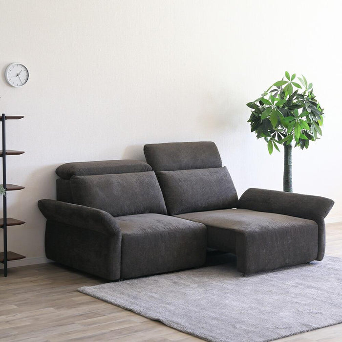 電動ソファ リクライニングソファー 2Pソファ 2人掛け リビングソファー sofa チェア リモコン操作 ブラック グレー ダークブラウン 黒 灰 色 北欧風 ナチュラル シンプル モダン
