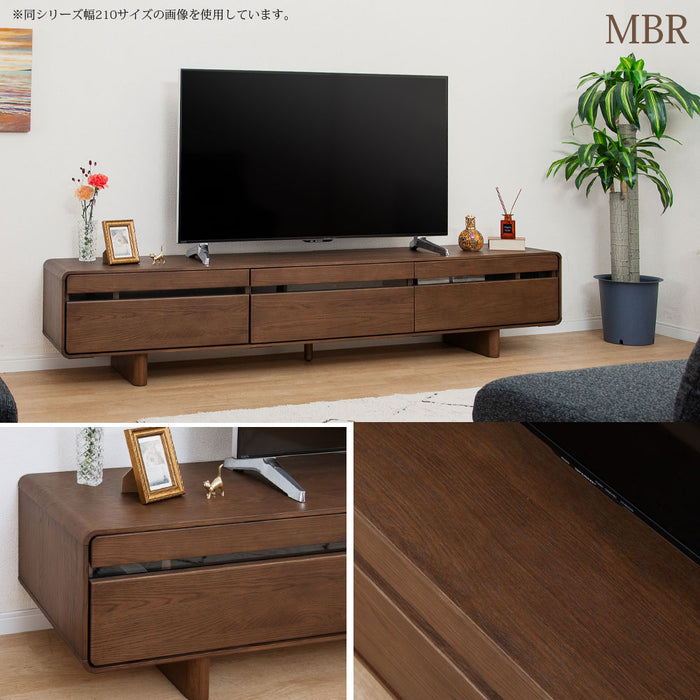 テレビボード 幅150cm 脚無OK 2way 丸 オーク 突板 北欧 costa