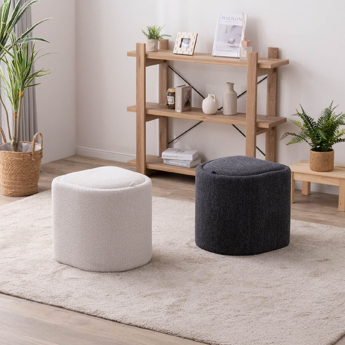 スツール 幅42.5cm コンパクト サイドテーブル 収納 ファブリック インテリア 新生活