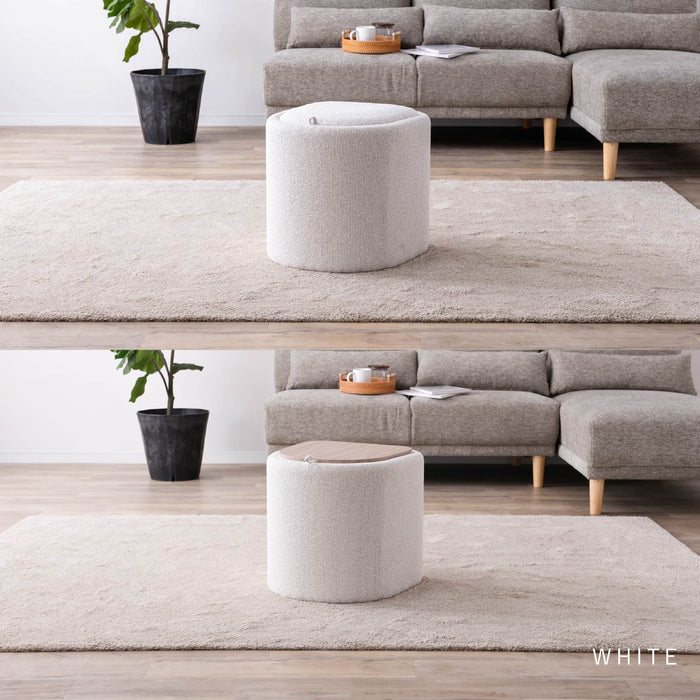 スツール 幅42.5cm コンパクト サイドテーブル 収納 ファブリック インテリア 新生活