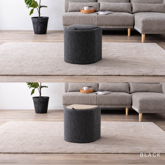 スツール 幅42.5cm コンパクト サイドテーブル 収納 ファブリック インテリア 新生活