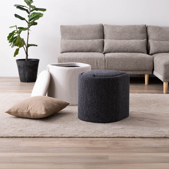 スツール 幅42.5cm コンパクト サイドテーブル 収納 ファブリック インテリア 新生活