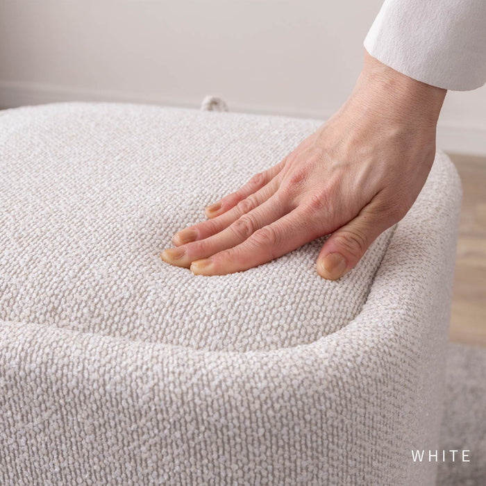 スツール 幅42.5cm コンパクト サイドテーブル 収納 ファブリック インテリア 新生活