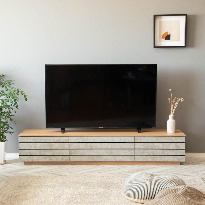 テレビボード 180 おしゃれ 完成品 テレビ台 180cm ローボード TVボード 180 セラミック調 グレー リビング収納 赤外線 リモコン操作 大容量 収納 引き出し 幅180cm 大きめ TV台 TVボード AVボード TVラック 引き出し収納