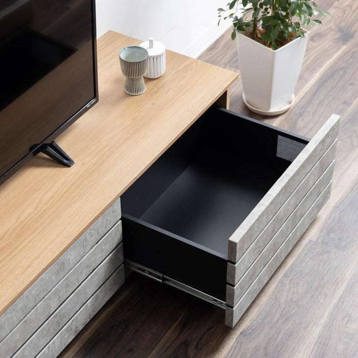 テレビボード 180 おしゃれ 完成品 テレビ台 180cm ローボード TVボード 180 セラミック調 グレー リビング収納 赤外線 リモコン操作 大容量 収納 引き出し 幅180cm 大きめ TV台 TVボード AVボード TVラック 引き出し収納