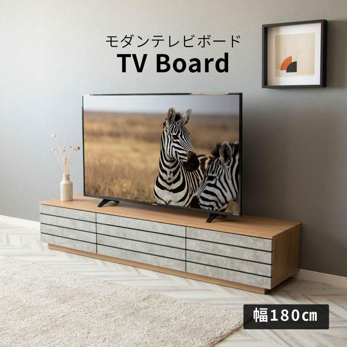 テレビボード 180 おしゃれ 完成品 テレビ台 180cm ローボード TVボード 180 セラミック調 グレー リビング収納 赤外線 リモコン操作 大容量 収納 引き出し 幅180cm 大きめ TV台 TVボード AVボード TVラック 引き出し収納