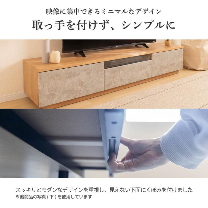 テレビボード 180 セラミック調 グレー テレビ台 180cm ローボード テレビボード 180 おしゃれ TVボード 完成品 シンプル モダン リビング収納 オーク調 大容量 収納 引き出し 幅180cm 大きめ TV台 TVボード 赤外線 リモコン操作
