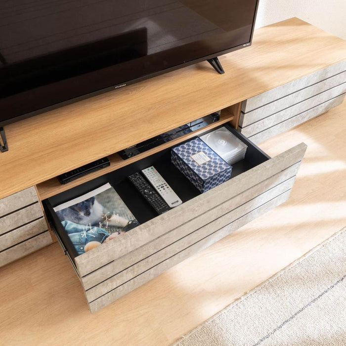 テレビボード 220 おしゃれ 完成品 テレビ台 220cm ローボード TVボード 220 テレビボード セラミック調 グレー リビング収納 赤外線 リモコン操作 大容量 収納 引き出し 幅220cm