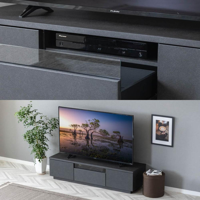 テレビボード セラミック調 グレー テレビ台 ローボード 140 テレビボード おしゃれ 140cm TVボード 140幅 テレビボード 完成品 リビング収納 大容量 収納 引き出し 幅140cm テレビ