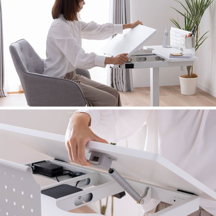 デスク 幅73cm 電動昇降式 キャスター付き オフィス パーソナルデスク 作業台