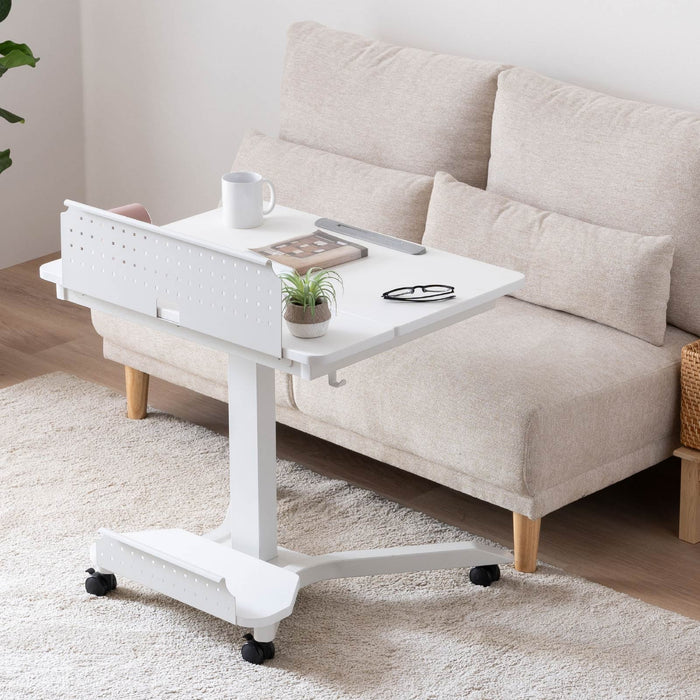 デスク 幅73cm 電動昇降式 キャスター付き オフィス パーソナルデスク 作業台