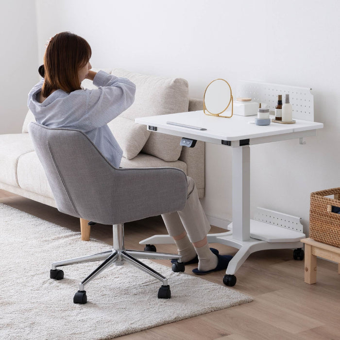 デスク 幅73cm 電動昇降式 キャスター付き オフィス パーソナルデスク 作業台